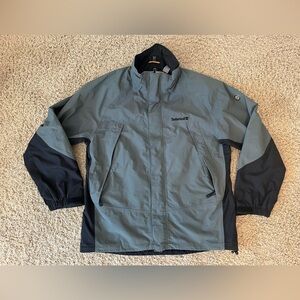 Men’s‎ Timberland Gray/Green & Black Waterproof Rain jacket coat size Medium